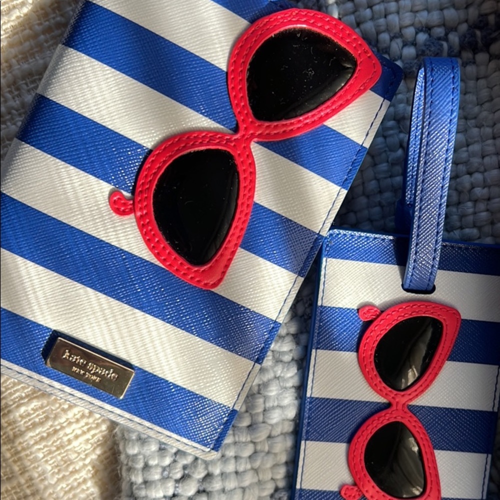 Kate Spade passport holder and luggage tag